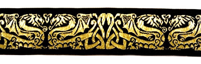 Metallic Gold Trim 1.75 inches wide, by the yard, Great for Medieval C –  originalwoolydragon